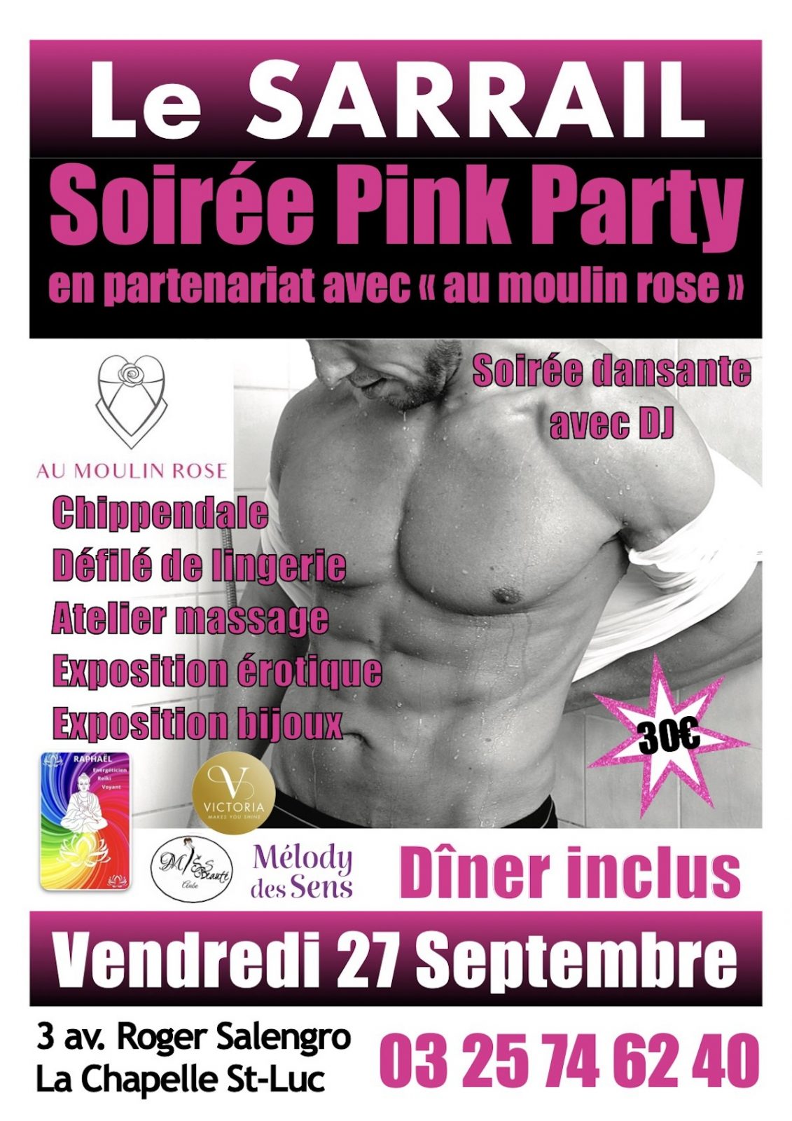 Soirée Pink Party Le 27 sept 2024