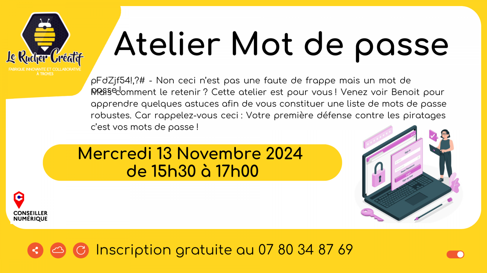 Atelier Cybersécurité Le 13 nov 2024