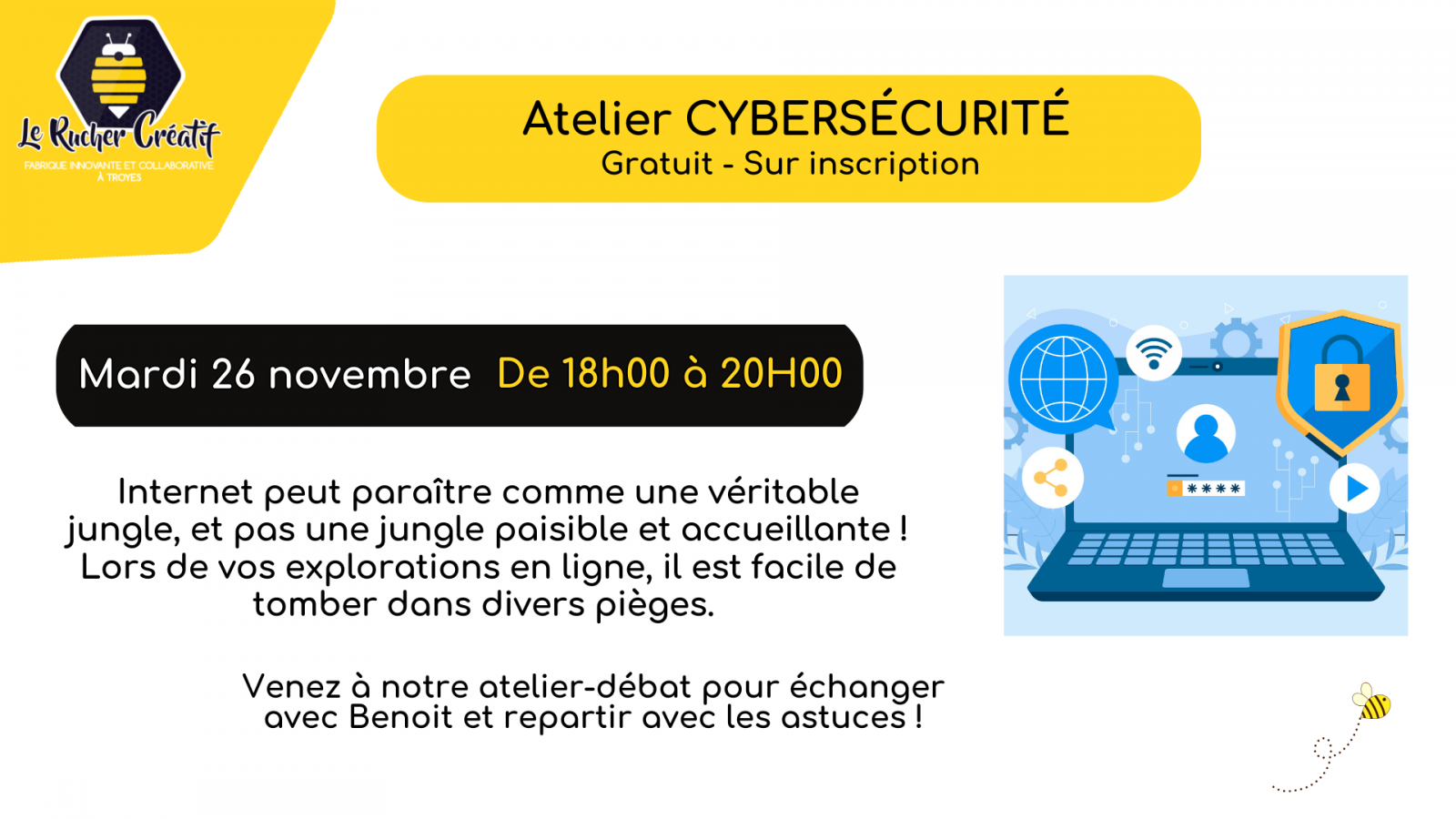 Atelier Cybersécurité Le 26 nov 2024