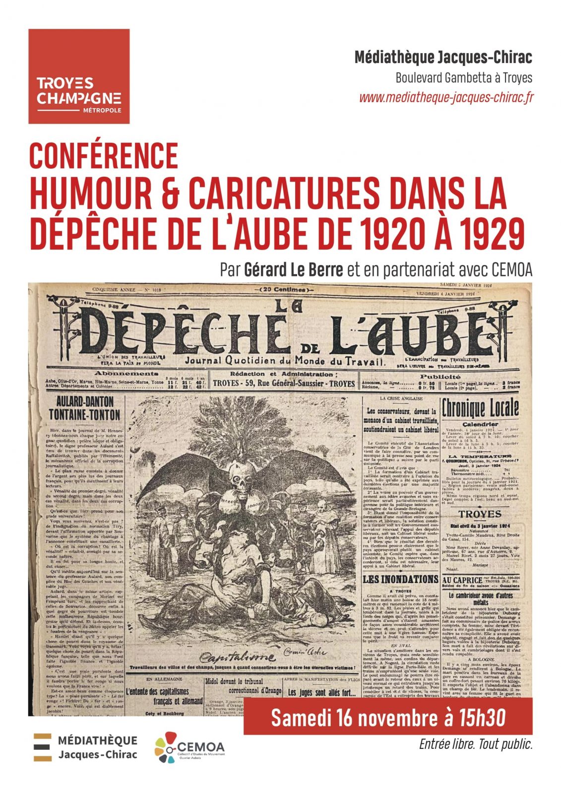 Conférence - Humour & caricatures dans la Dépêche de l