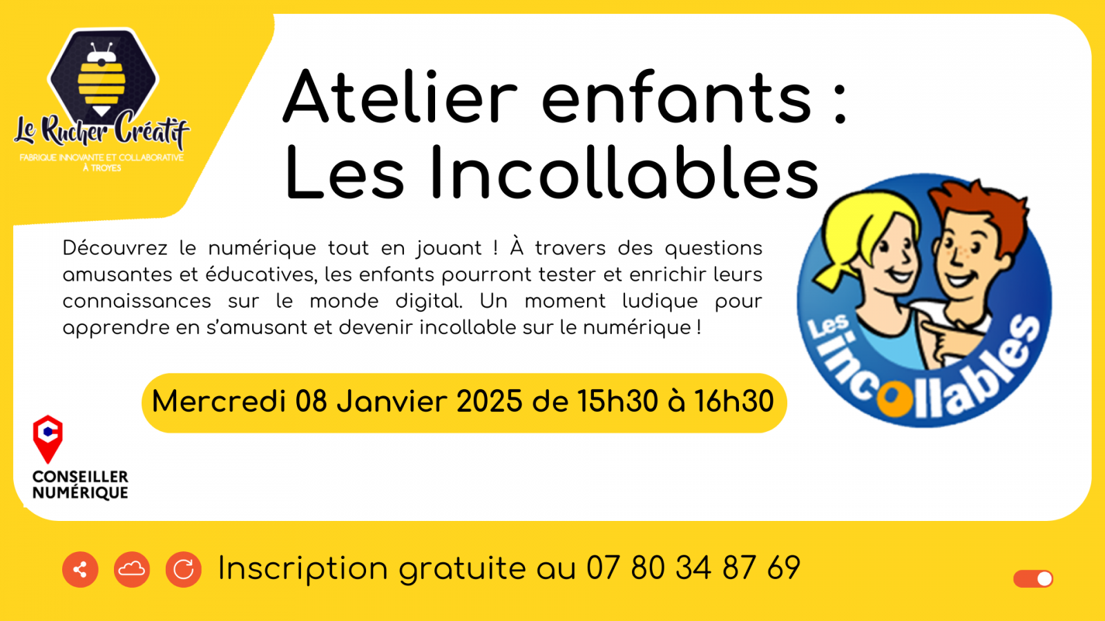 Atelier Enfants : les incollables Le 8 janv 2025