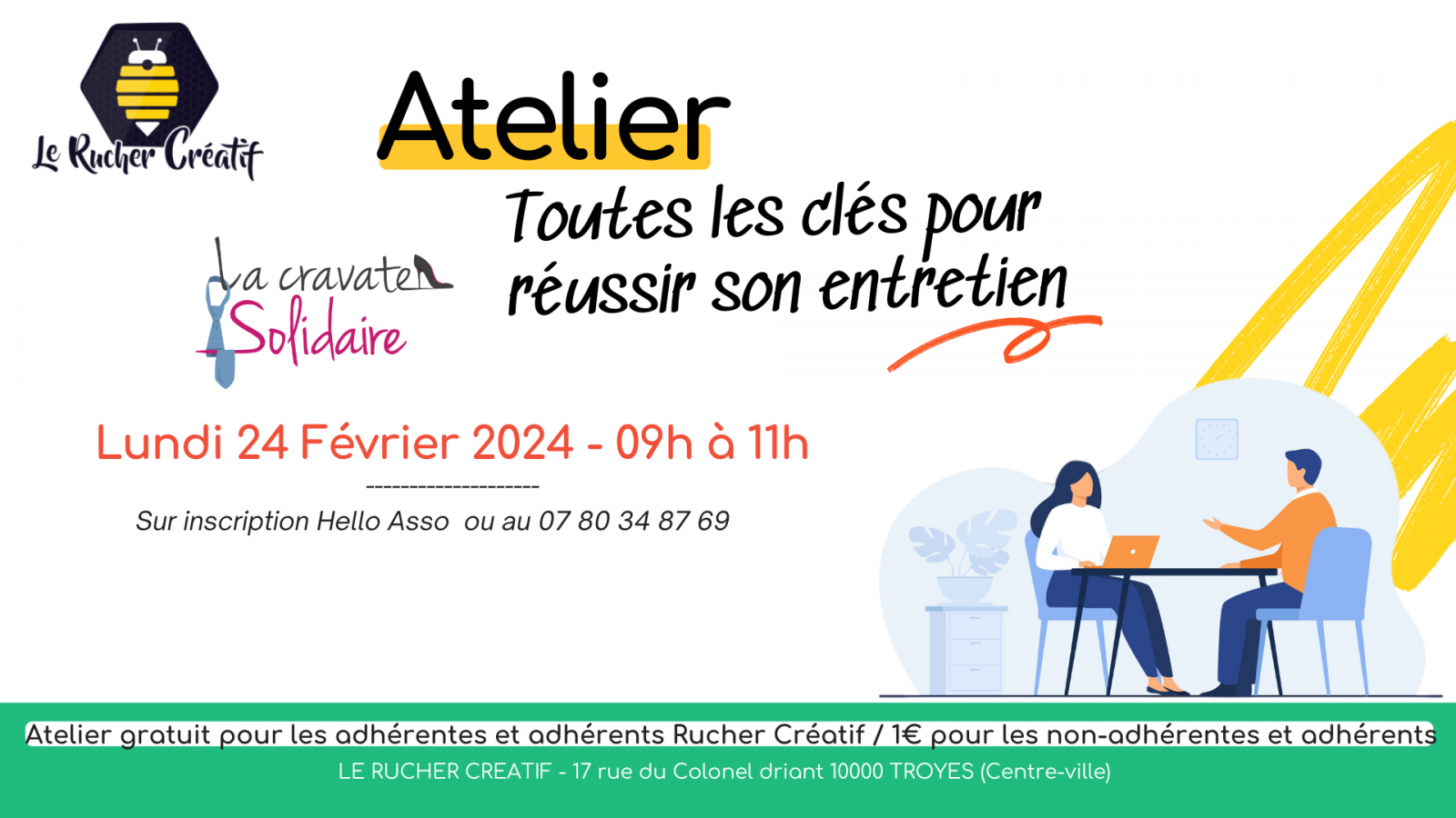 Atelier "Booster votre réussite en entretien 